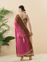 Trendy Coffee Cotton Printed Kurta Palazzo Set With Contrast Dupatta For Women