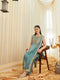 C-Green Embroidered Sheer Silk Kurta Set